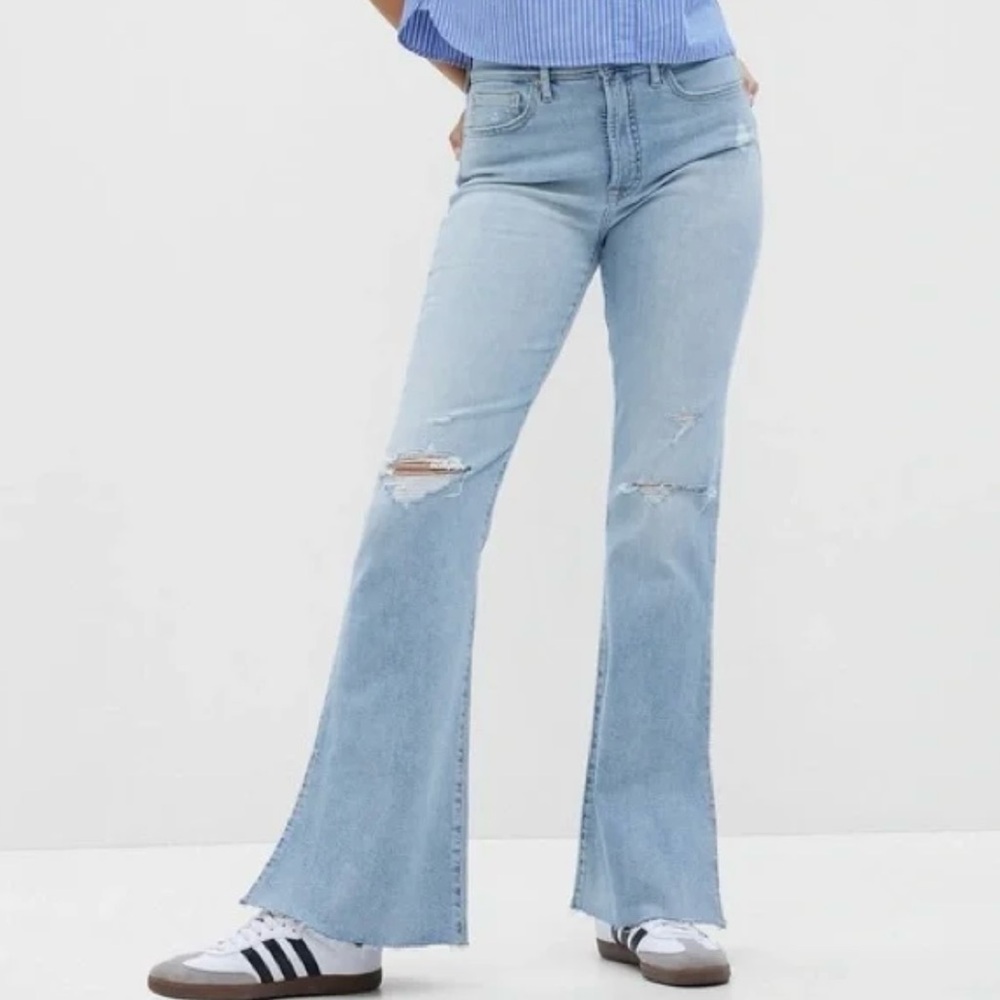 Gap 70s flare high rise jeans